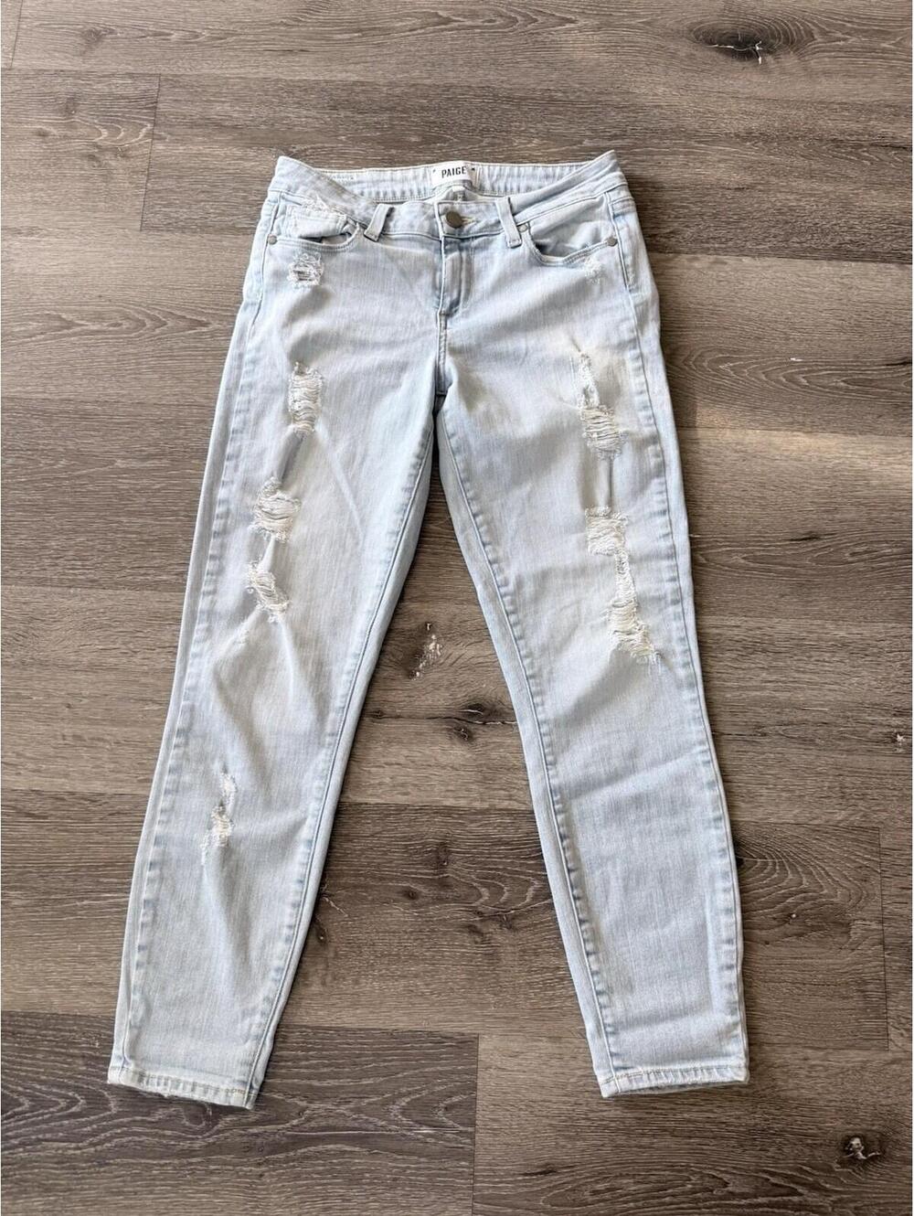 Women’s Paige Verdugo Crop Light Wash Denim Jeans Size 26